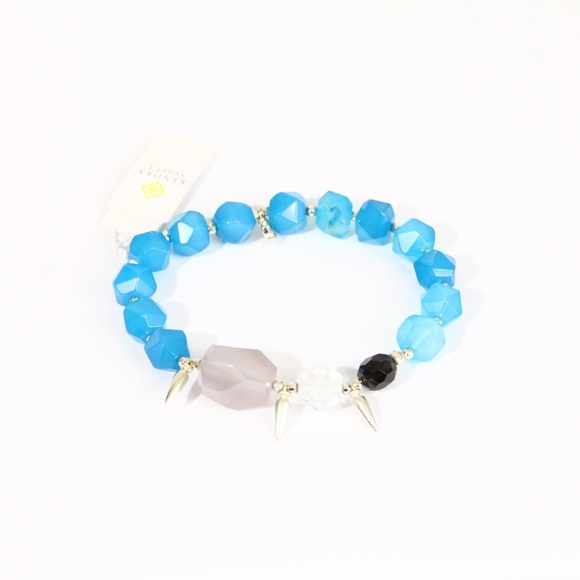 Kendra Scott Sadie Bracelet NEW Fashion Jewelry Beaded stretch blue - Picture 1 of 7